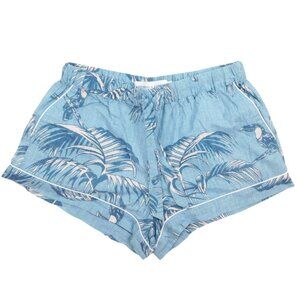 Desmond & Dempsey Cotton Voile Pajama Shorts – Size S – Tropical Toucan Print
